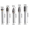 Rotary Carving Burrs Cutter Tungsten Steel Cut Die Grinder Burrs Set with 1/8"(3mm) Shank Drill Bit